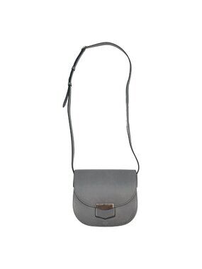 Celine Small Trotter Leather Shoulder Bag Gray